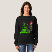 IST DIESE JOLLY GENUGH, Meowy Xmas, Weihnachtskatz Sweatshirt (Vorne ganz)