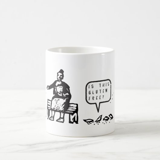 Ist dieser Gluten-freie Vogel-Cartoon lustig Kaffeetasse (Mittel)