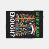 Ist dieser Jolly genug lustige schwarze Katze Weih Fleecedecke (Vorderseite (Horizontal))