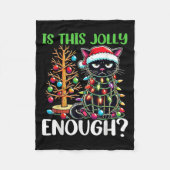 Ist dieser Jolly genug lustige schwarze Katze Weih Fleecedecke (Vorderseite)