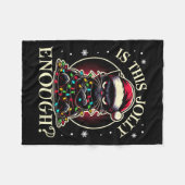 Ist dieser Jolly genug lustige schwarze Katze Weih Fleecedecke (Vorderseite (Horizontal))