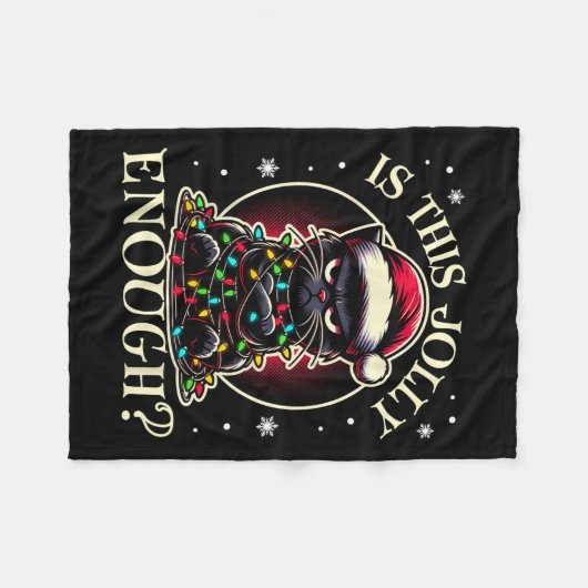 Ist dieser Jolly genug lustige schwarze Katze Weih Fleecedecke (Vorderseite (Horizontal))