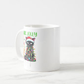 Ist dieser Jolly genug lustige schwarze Katze Weih Kaffeetasse (Vorderseite Links)