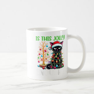 Ist dieser Jolly genug lustige schwarze Katze Weih Kaffeetasse
