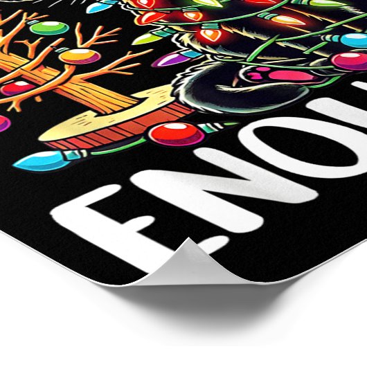 Ist dieser Jolly genug lustige schwarze Katze Weih Poster (Ecke)