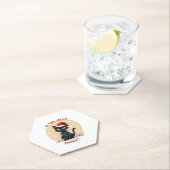 Ist dieser Jolly genug lustige schwarze Katze Weih Untersetzer (Vor Ort)