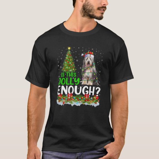 Ist dieser Jolly genug Santa Bartded Collie Dog Ch T-Shirt (Vorderseite)