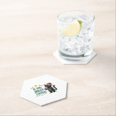 Ist dieser Jolly genug schwarze Katze frohe Weihna Untersetzer (Vor Ort)