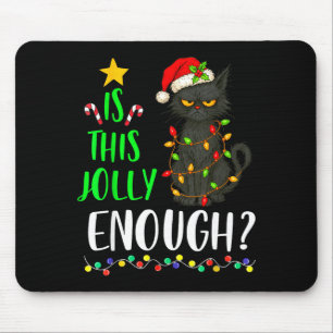 Ist dieser lustige schwarze Katzen-Weihnachtsbaum Mousepad
