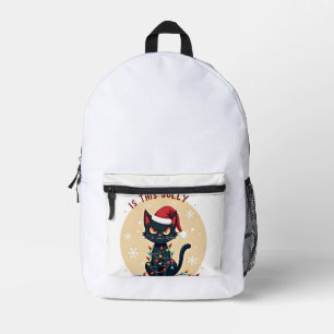 Ist dieser Weihnachtsbaum mit lustiger schwarzer K Bedruckter Rucksack