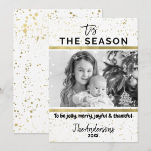 IST DIESES DIE JAHRESZEIT Gold Splatter Moderne Fe Einladung