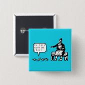 Ist dieses Gluten freigeben Cartoon lustig Button (Vorne & Hinten)