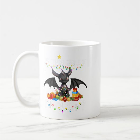Ist dieses Jolly genug Drachendekor Lichter Weihna Kaffeetasse (Links)