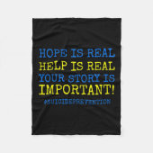 Ist echte Suizidprävention - Fleecedecke (Vorderseite)