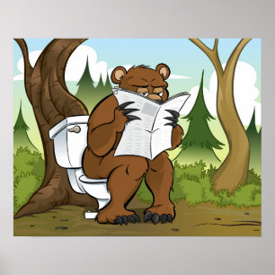 Ist ein Bärenkrebs im Wald Poster