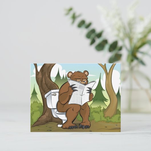 Ist ein Bärenkrebs im Wald Postkarte (Stehend Vorderseite)