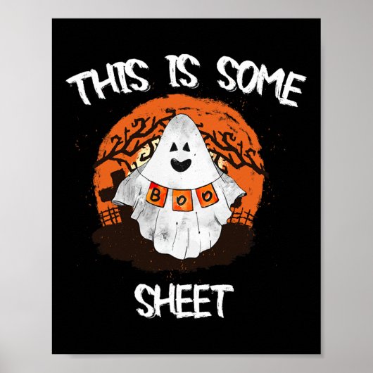 Ist ein bisschen Boo-Blatt Halloween-Geist Lustige Poster (Vorne)