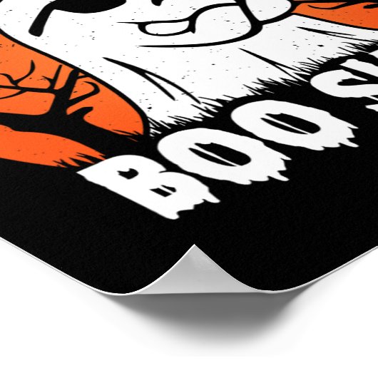 Ist ein Boo Sheet Ghost Retro Funny Halloween Poster (Ecke)