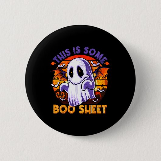 Ist ein Boo Sheet Ghost sprichwörtlich Halloween M Button (Vorderseite)