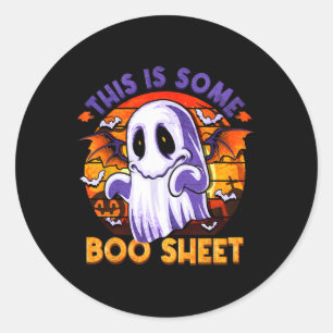 Ist ein Boo Sheet Ghost sprichwörtlich Halloween M Runder Aufkleber