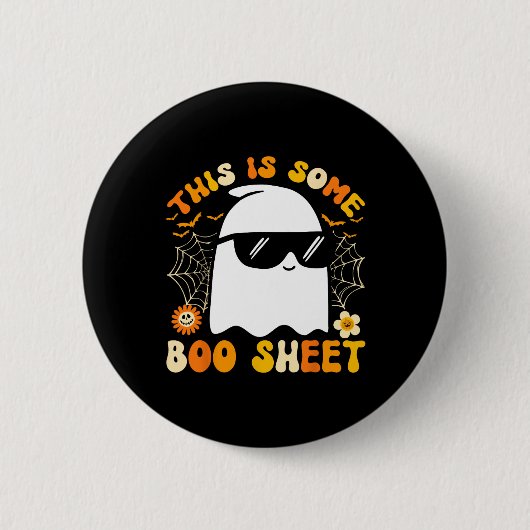 Ist ein Bootsheet Halloween Ghost Funny Cool Men W Button (Vorderseite)