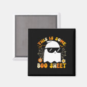 Ist ein Bootsheet Halloween Ghost Funny Cool Men W Magnet (Vorderseite/Rückseite)