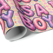 Ist ein Jungenbaby Geschenkpapier (Rolleneckpunkt)