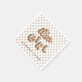 IST ein Mädchen! Rose gold NAPKIN Serviette (Ecke)