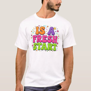 Ist ein Neustart-Shirt Groovy Inspirational T-Sh T-Shirt