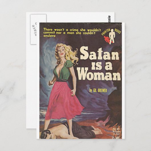 ist eine Frau satan! Postkarte (Vorne/Hinten)