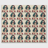 Ist er tot, doch lustig Sprichwort Dunkler Spaß Vi Geschenkpapier (Flach)