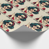 Ist er tot, doch lustig Sprichwort Dunkler Spaß Vi Geschenkpapier (Ecke)