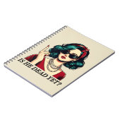 Ist er tot, doch lustig Sprichwort Dunkler Spaß Vi Notizblock (Linke Seite)