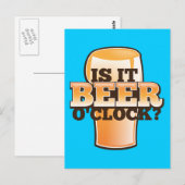 Ist es BEER-o-clock related alkohol design? Postkarte (Vorne/Hinten)