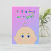 Ist es ein Party von Jungen oder Mädchen - Gender  Einladung (Stehend Vorderseite)