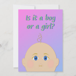 Ist es ein Party von Jungen oder Mädchen - Gender  Einladung