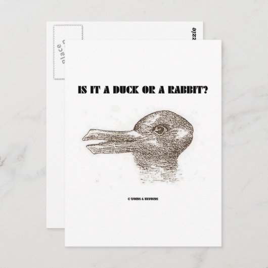 Ist es eine Ente oder ein Kaninchen? (optische Ill Postkarte (Vorne/Hinten)