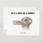 Ist es eine Ente oder ein Kaninchen? (optische Ill Postkarte (Vorne/Hinten)