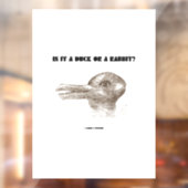 Ist es eine Ente oder ein Kaninchen? optische Illu Fensteraufkleber (Blatt 2)