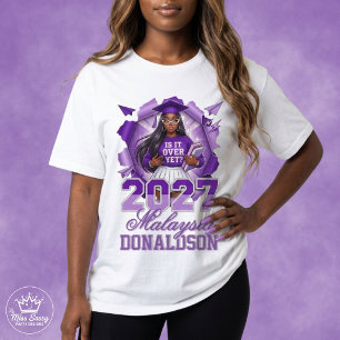Ist es endlich vorbei? Lila 2027 Schwarze Abschlus T-Shirt