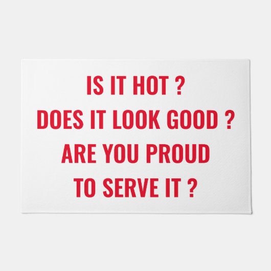 Ist es heiße Tür? Fußmatte (Vorderseite)