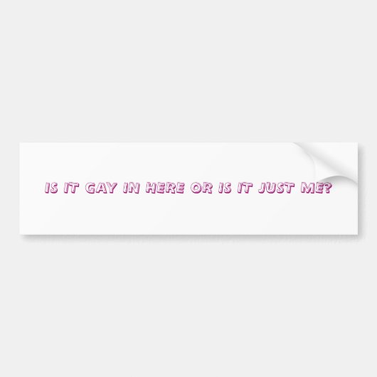 IST ES HEREIN HIER HOMOSEXUELL, ODER IST ES GERADE AUTOAUFKLEBER (Vorne)