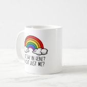 IST ES HIER, ODER IST ES NUR ICH? KAFFEETASSE (Vorderseite Links)
