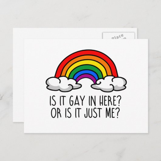 IST ES HIER, ODER IST ES NUR ICH? POSTKARTE (Vorne/Hinten)