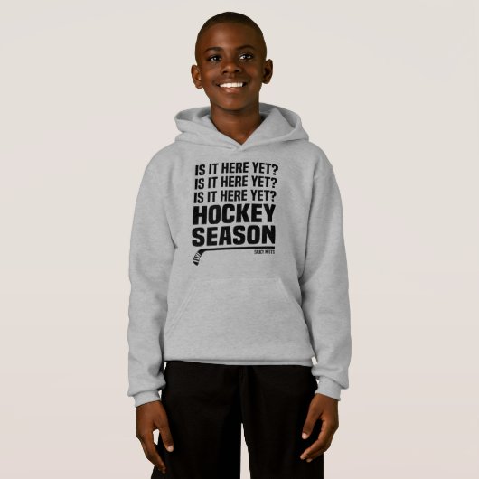 Ist es hier schon? Hockey-Saison-Jugend-Hockey Hoodie (Vorne ganz)
