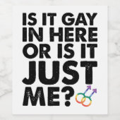 Ist es hier schwul oder ist es nur ich lesbisch st weinetikett (Einzelnes Label)