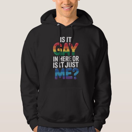 Ist es hier schwul oder ist es nur ich lustige LGB Hoodie (Vorderseite)