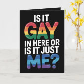 Ist es hier schwul oder ist es nur ich lustige LGB Karte (Gelbe Blume)