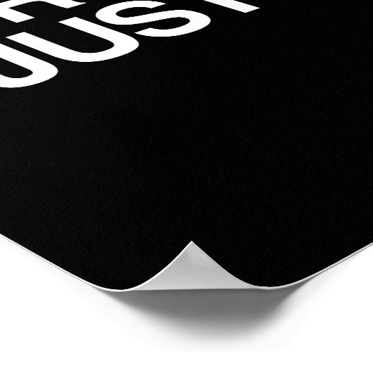 IST ES HIER - WEISS -.png Poster (Ecke)