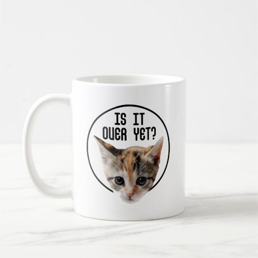 IST ES JETZT VORBEI!? Kitten Gesicht Coronavirus Kaffeetasse (Links)